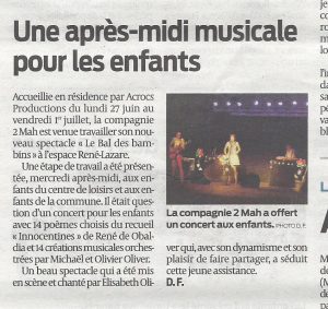 Sud Ouest - 2 juillet 2016